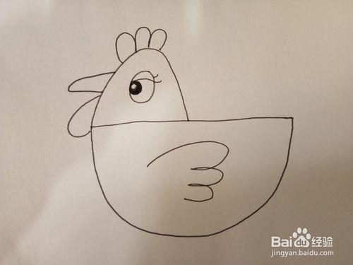 十二生肖之雞簡筆畫