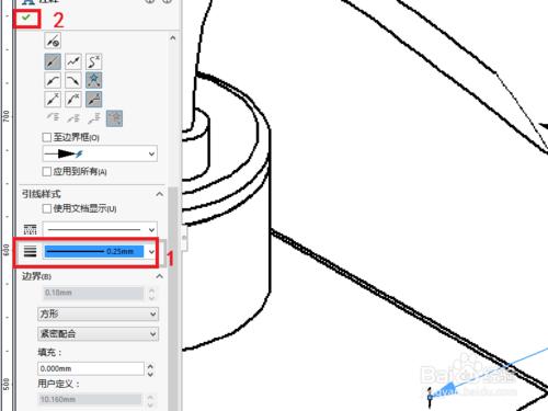 Solidworks工程圖中修改註釋引線粗細的一種方法